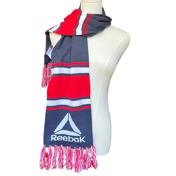 Reebok Fringe Scarf Red White Blue - Picture 2 of 4